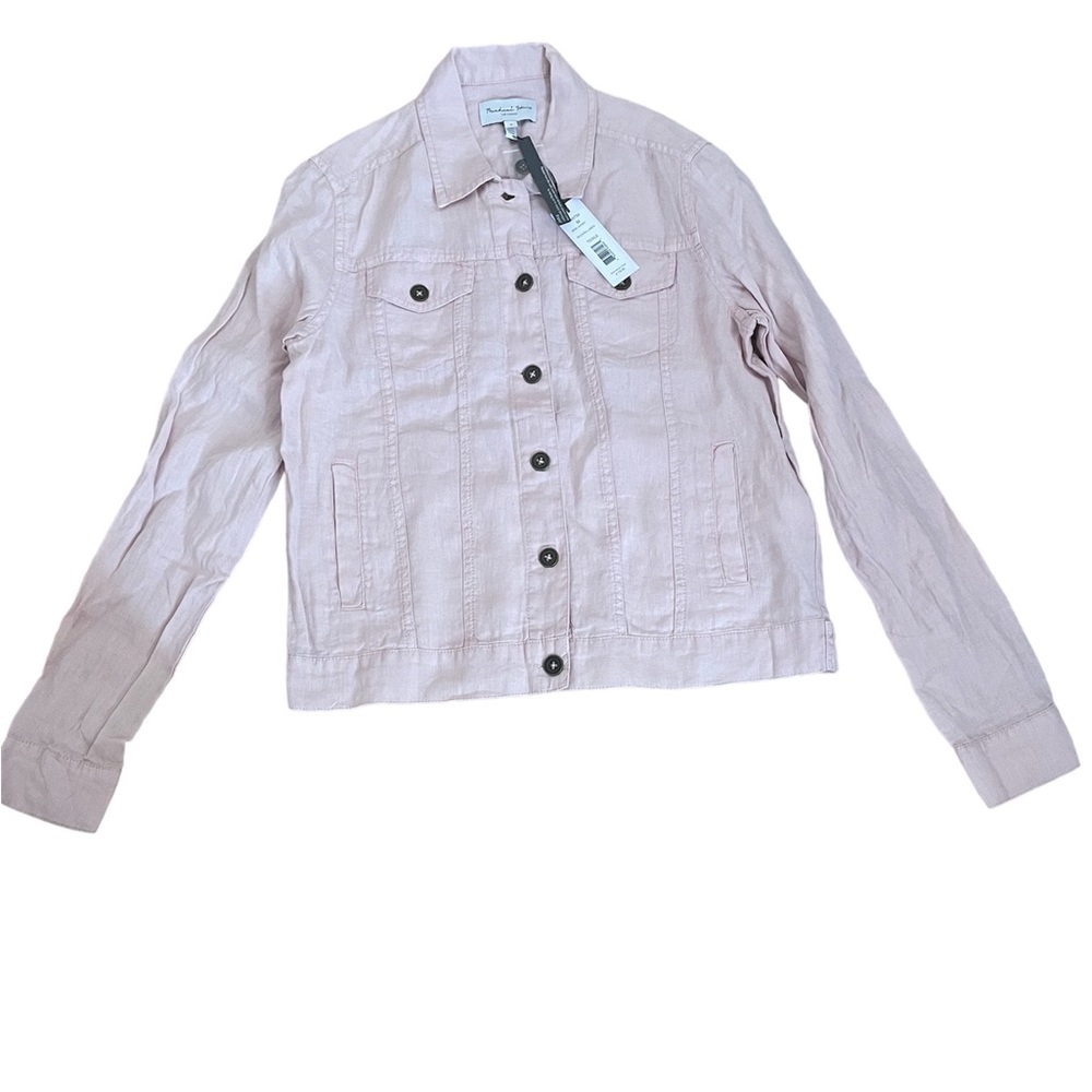 Micheal Stars Pink Linen Blend Jacket Medium NWT